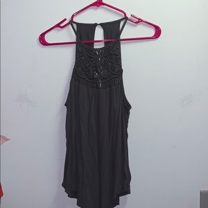 American Eagle Gray Halter Tank